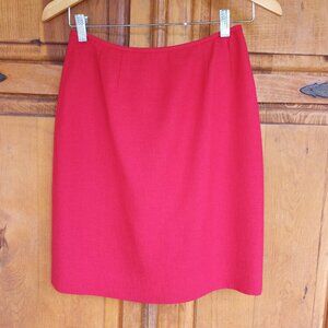 beautiful red linen skirt